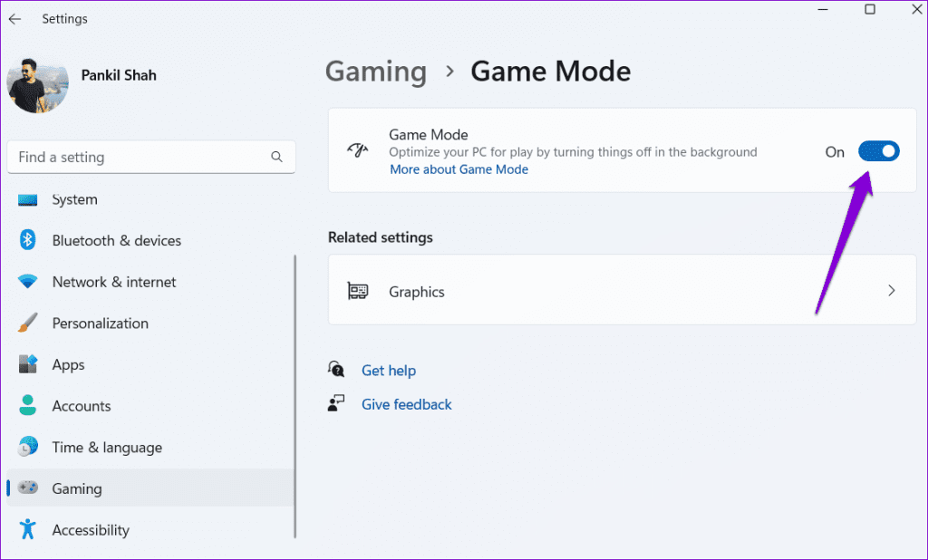 Enable Game Mode on Windows 1