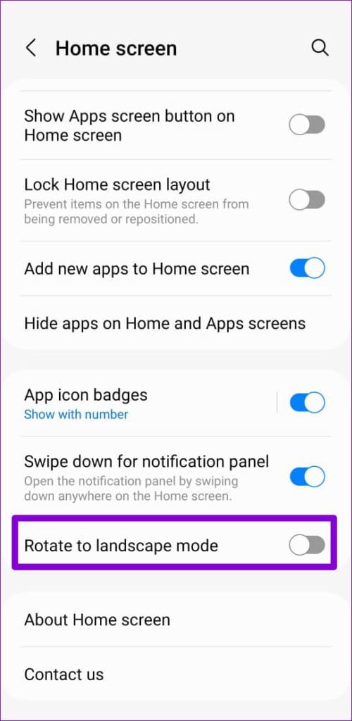 Enable Home Screen Rotation on Android