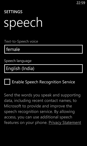 Enable Speech Recognition