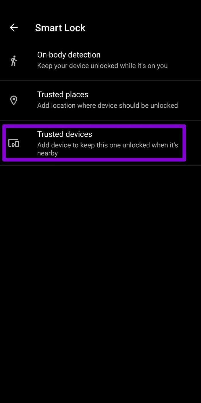 Enable Trusted Devices