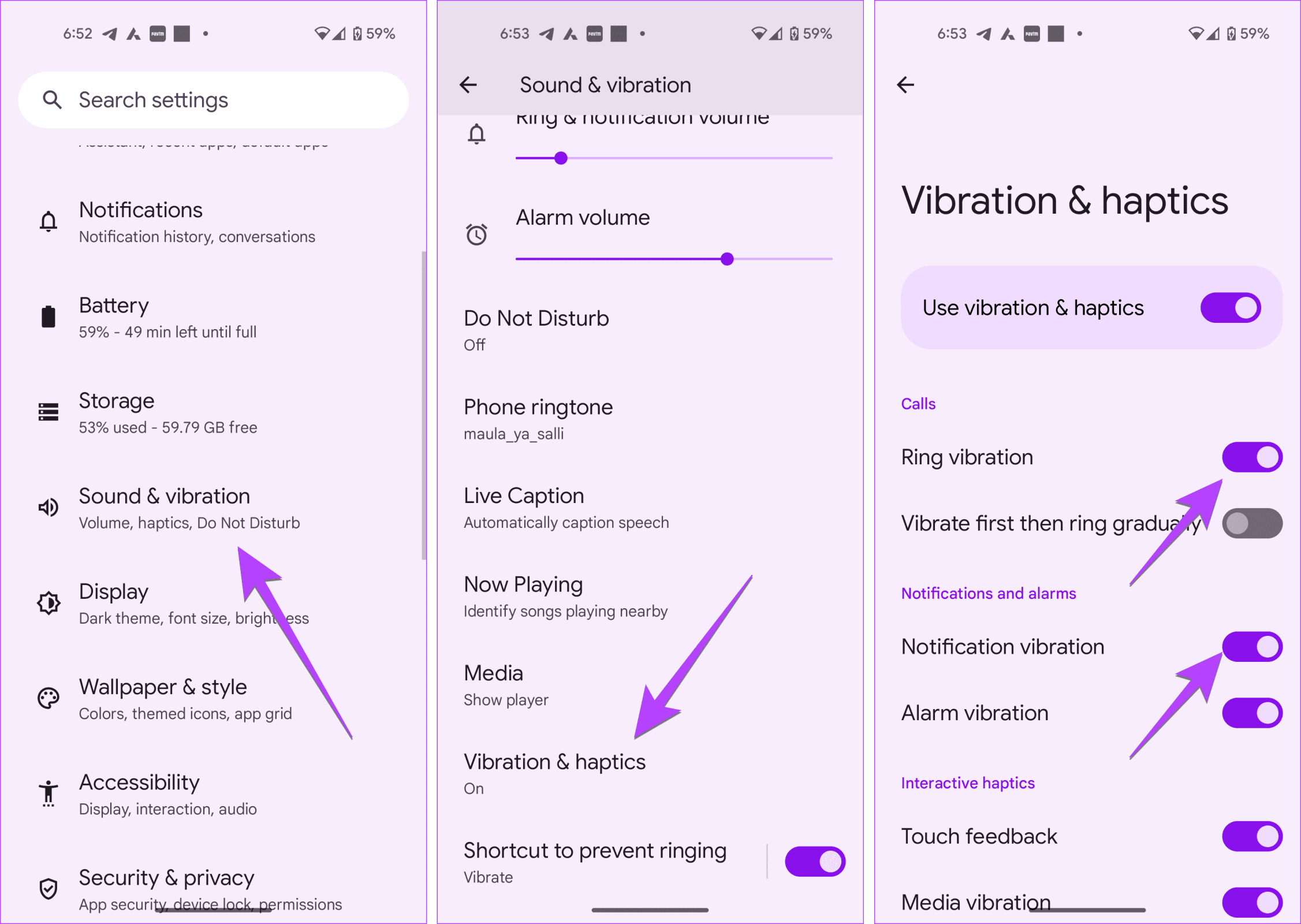 Enable Vibration for Ring 2