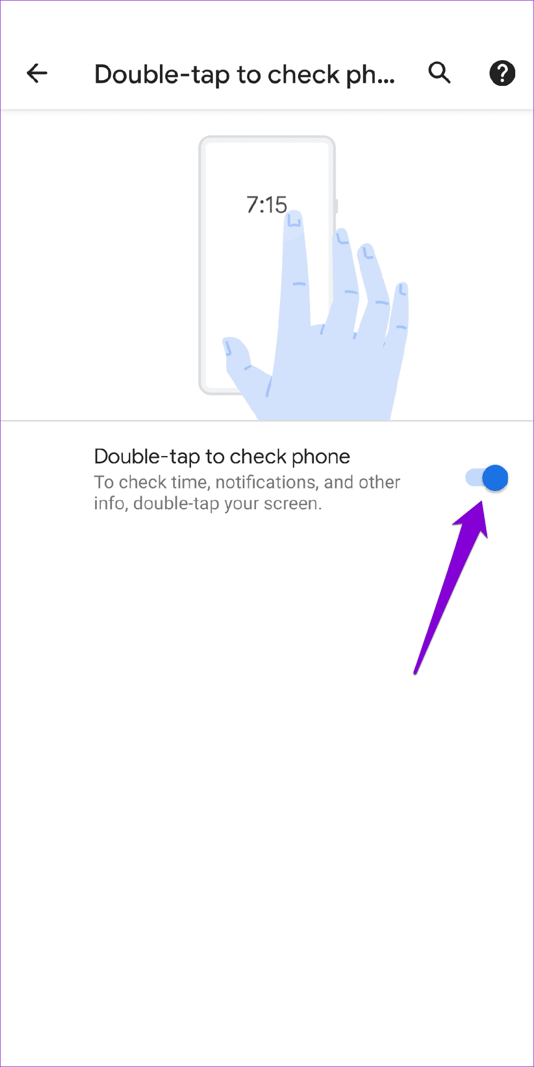 Enable a Gesture on Android