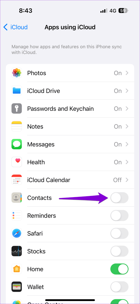 Enable iCloud Sync for Contacts on iPhone