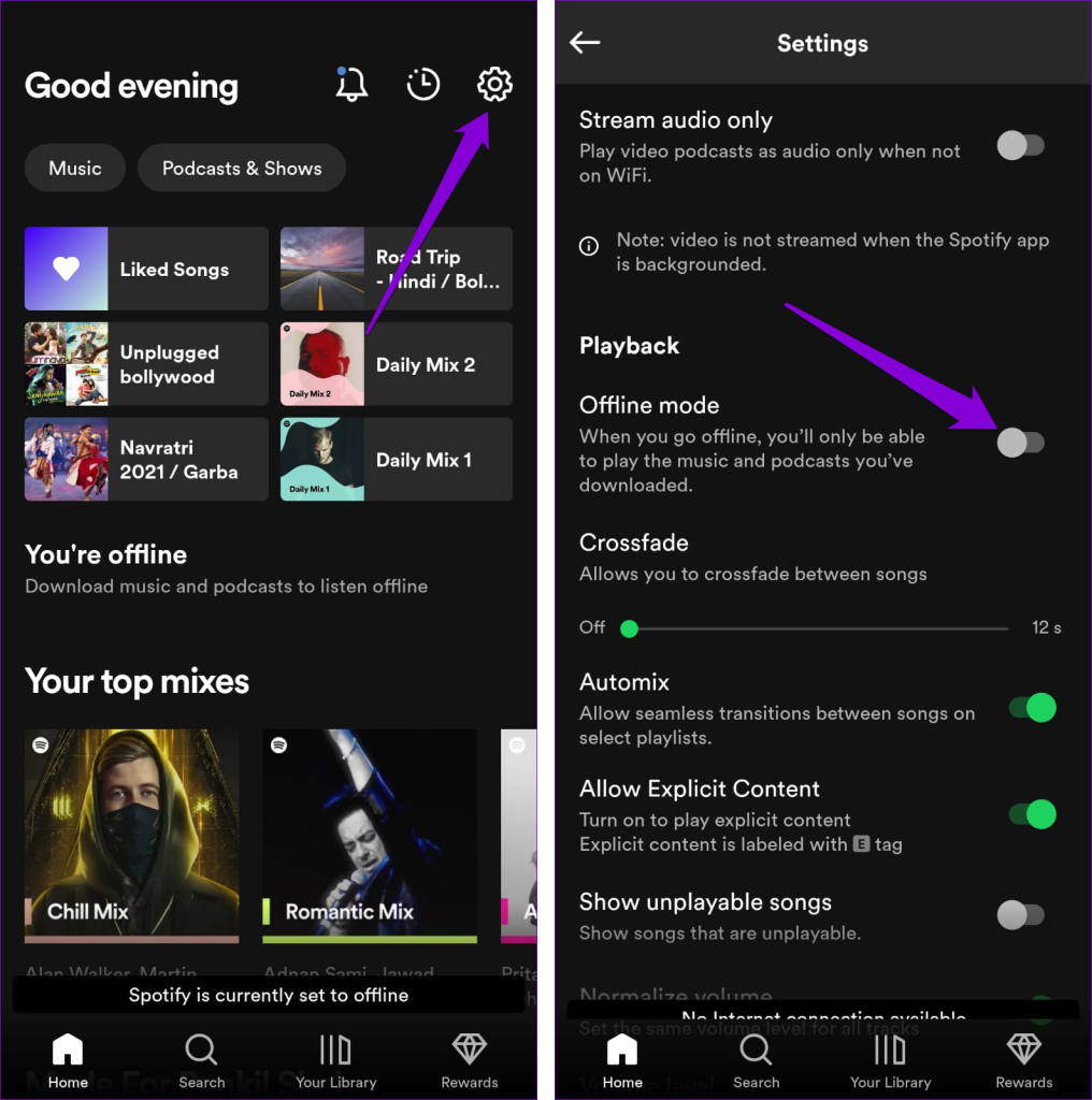 Enable or Disable Offline Mode in Spotify