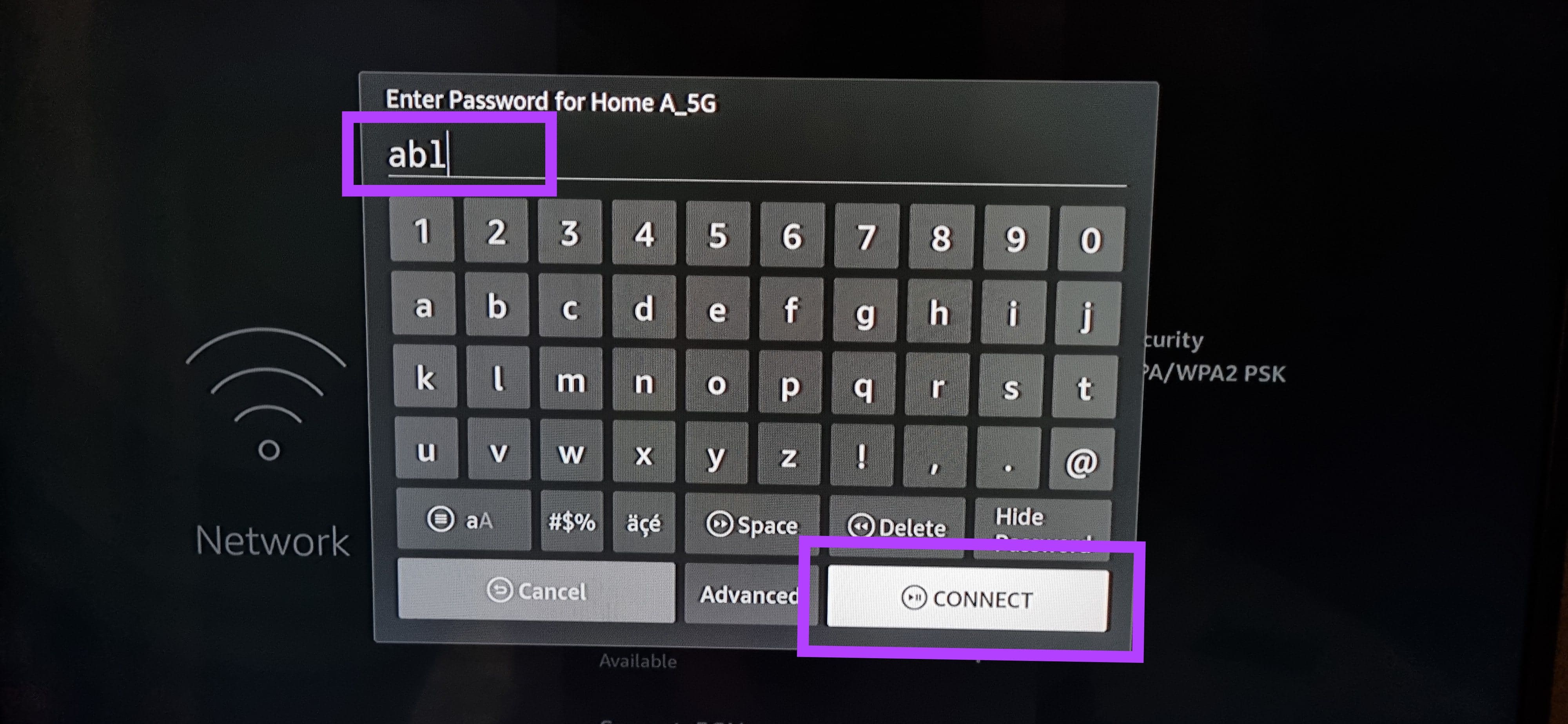 Enter the Wi Fi password - 5