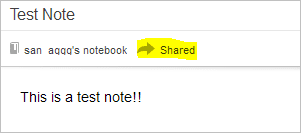 Evernote Note Shared