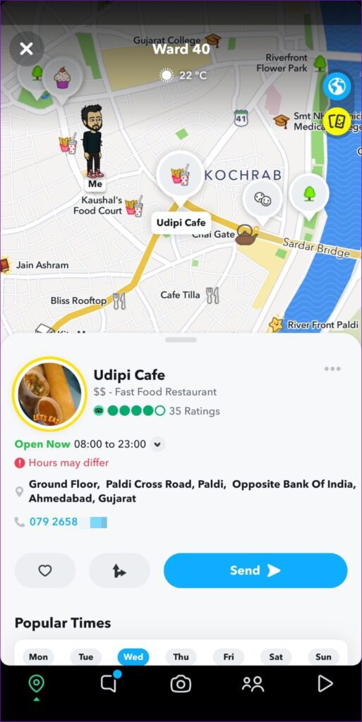 Explore Places on Snap Map