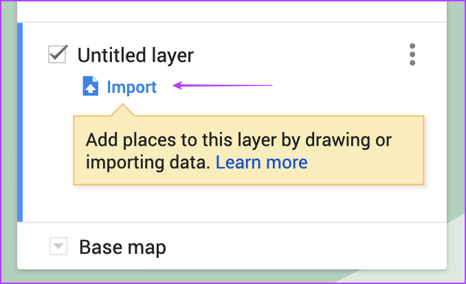 Import location pins from My Maps