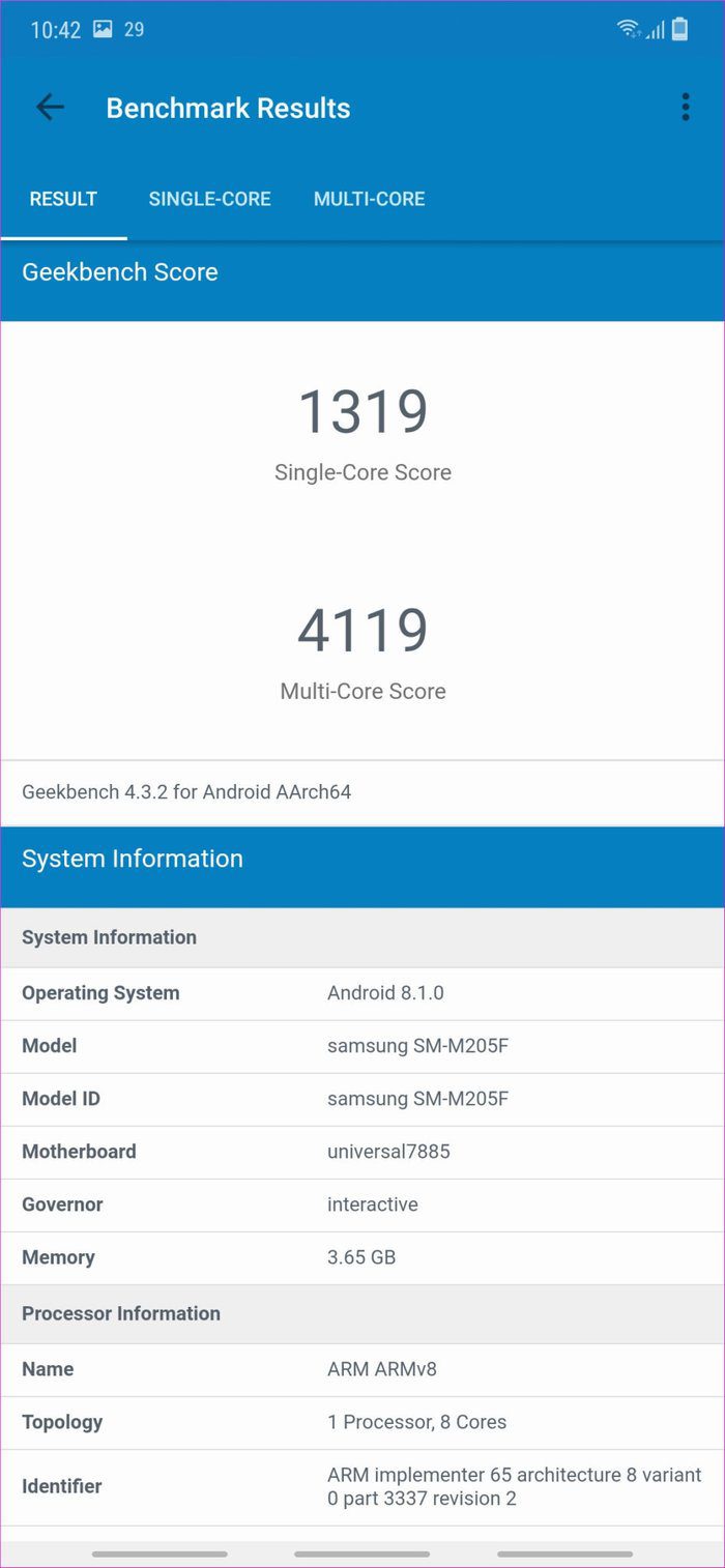 Exynos 7904 Results