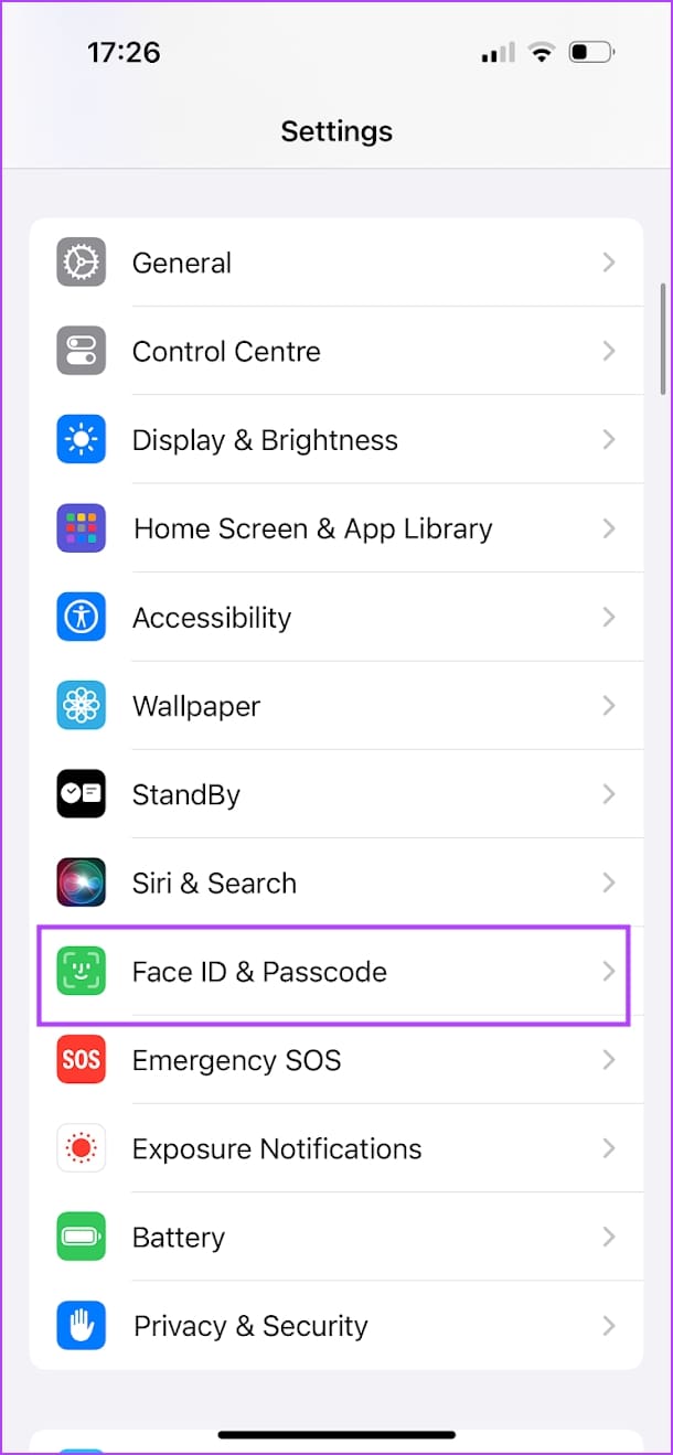 Face ID and Passcode