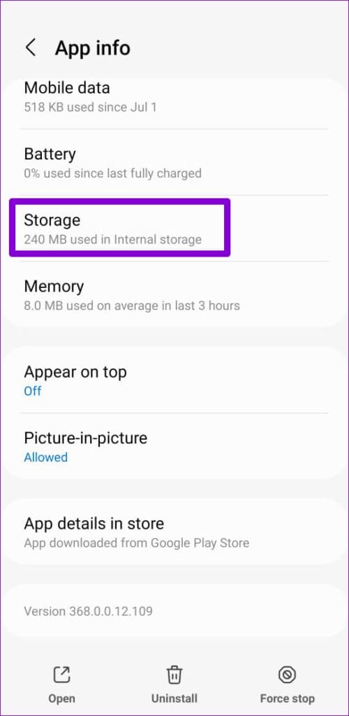 Facebook Messenger Storage on Android