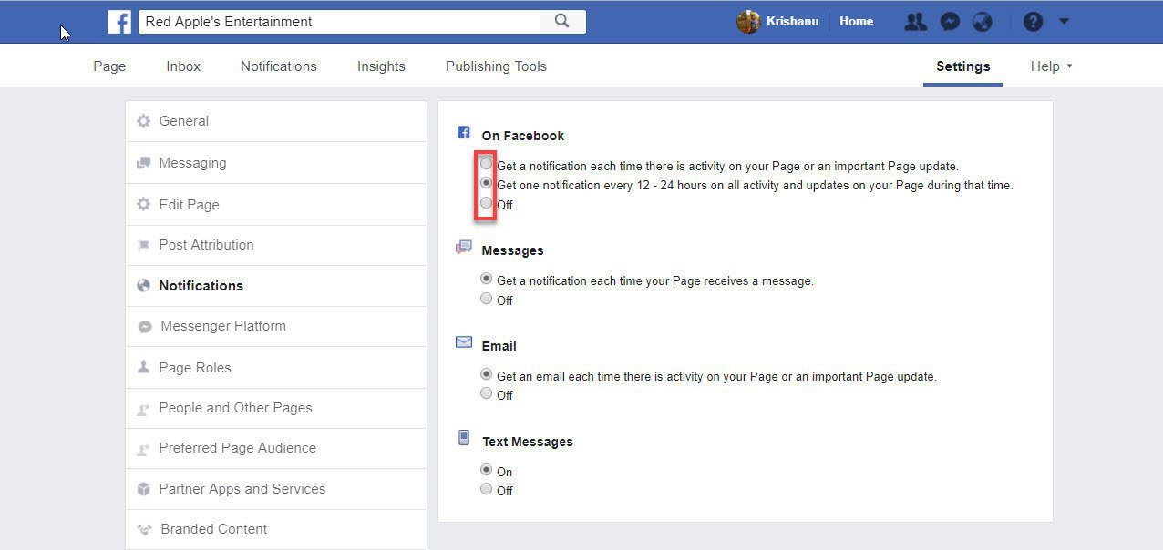 Facebook Page Notifications 3
