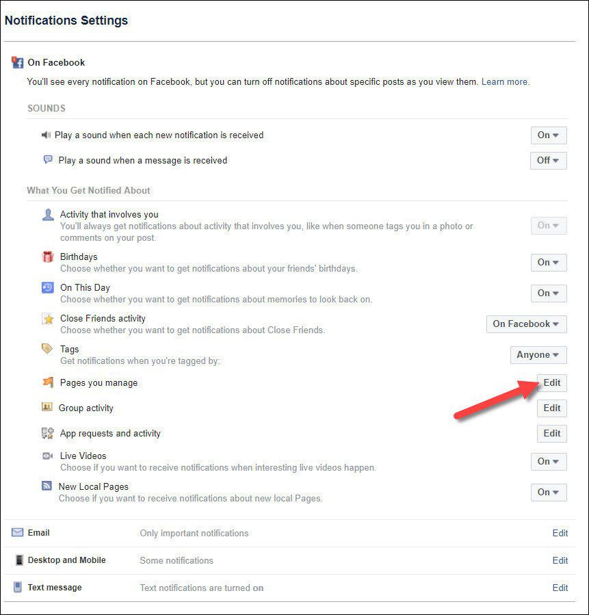 Facebook Page Notifications 7