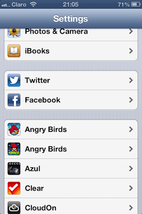 Facebook And Twitter Settings
