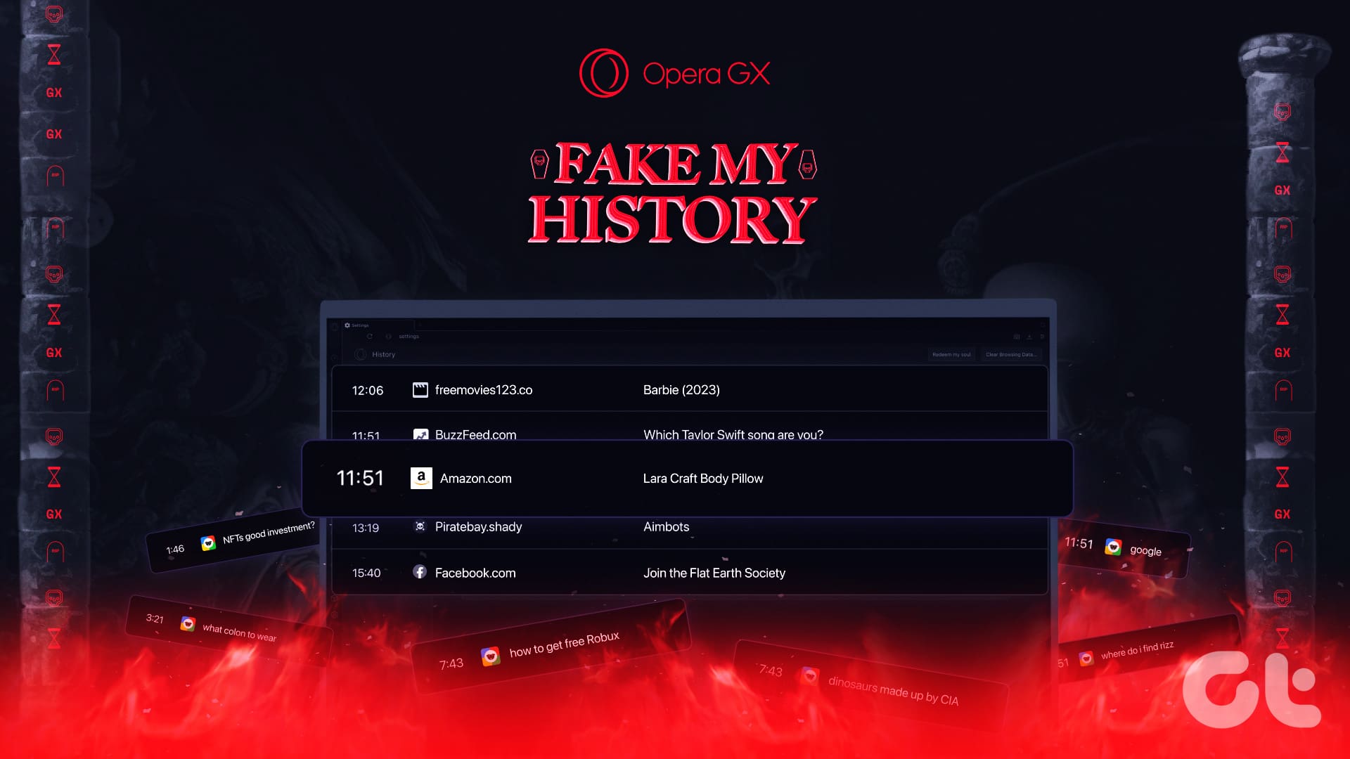 Fake My History in Opera GX
