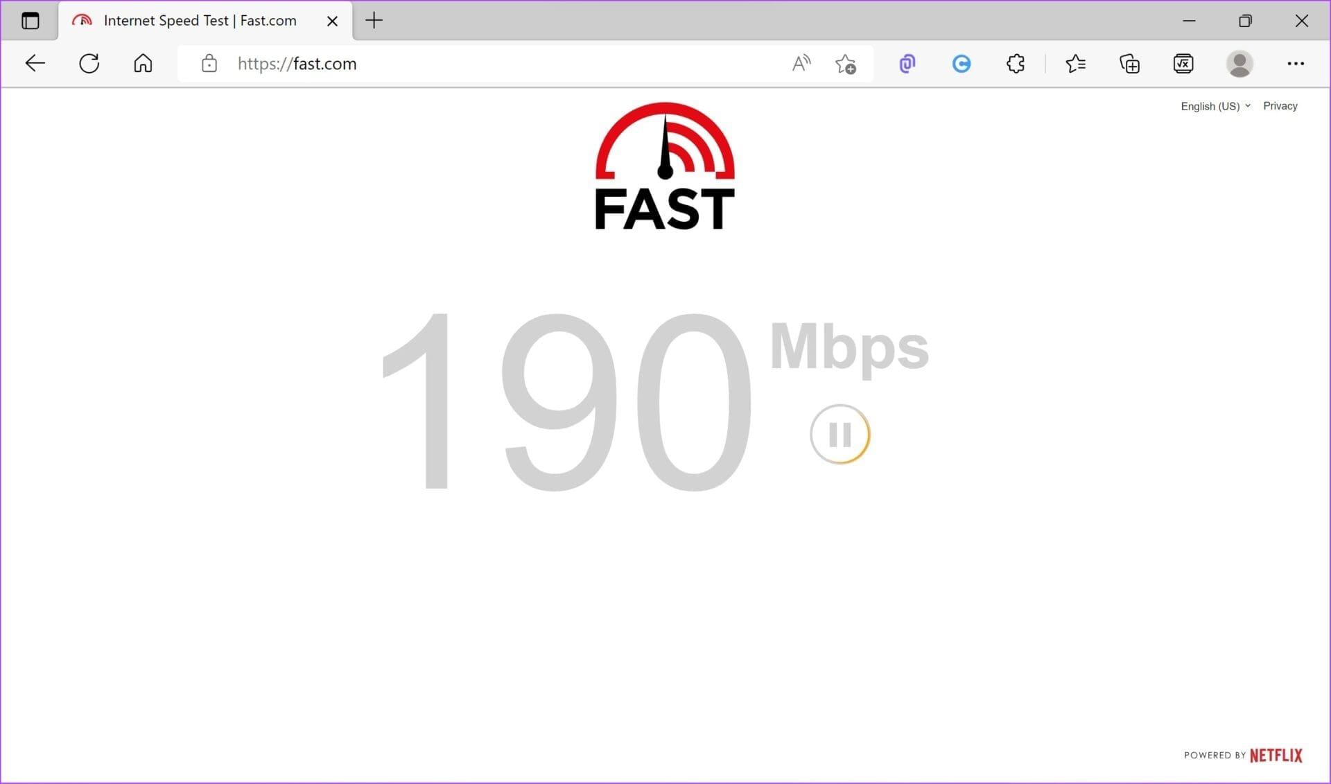 Fast.com İnternet Hız Kontrolü 1