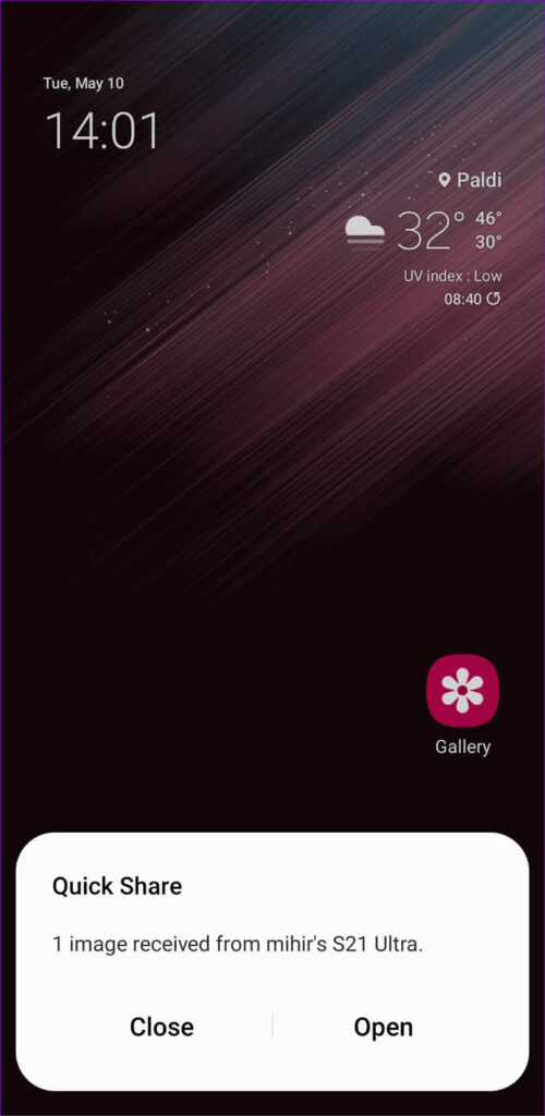 File Received via Quick Share