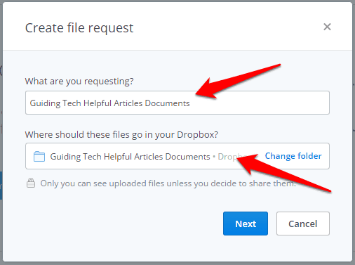File Request Step 1