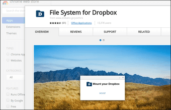File System For Dropbox At Chrome Store