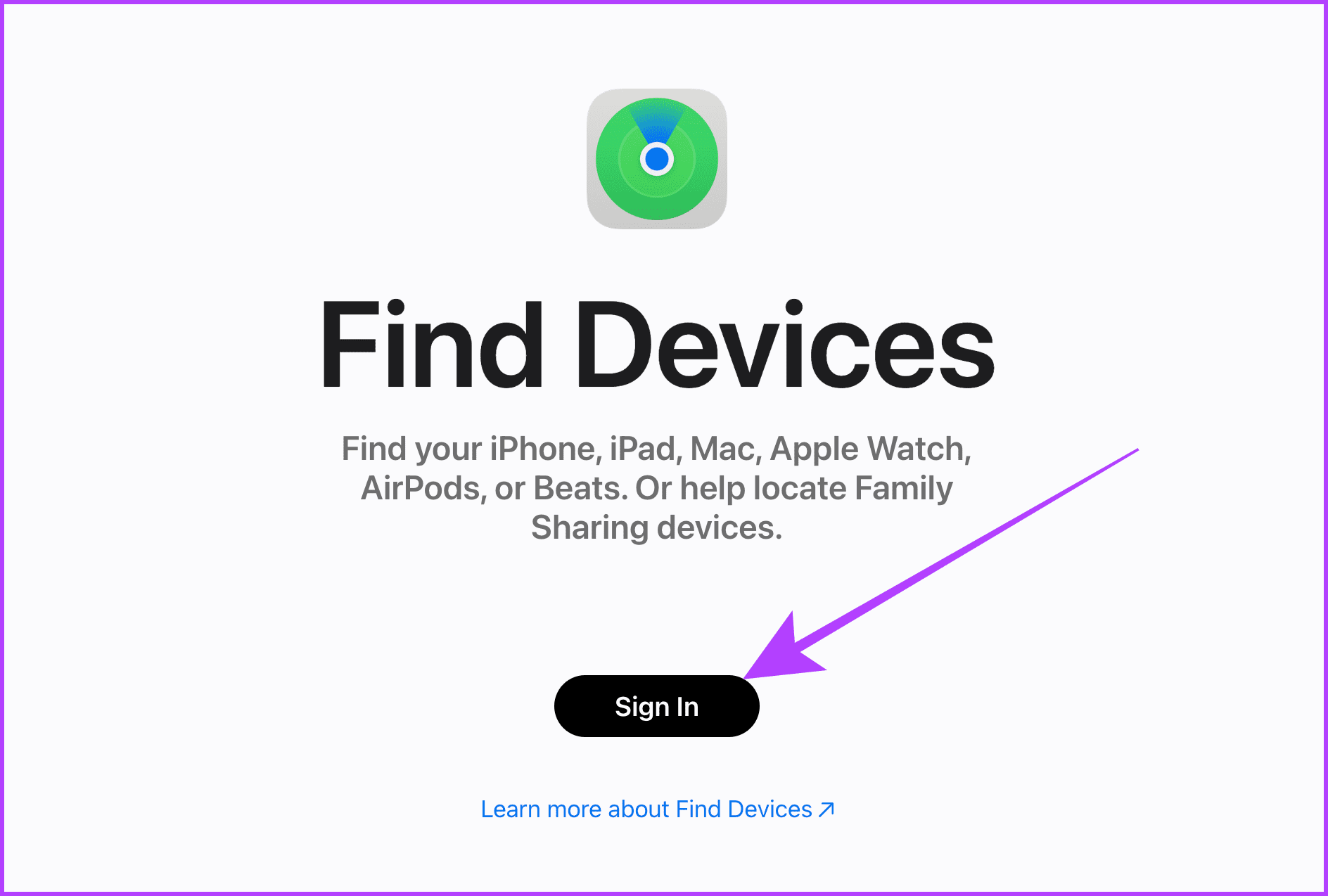 Find My iCloud on Web