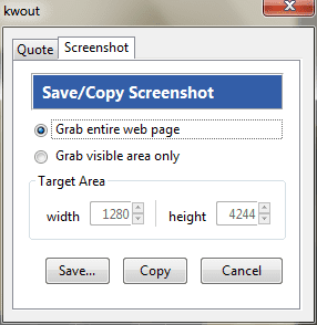Firefox Choose Screenshot Type