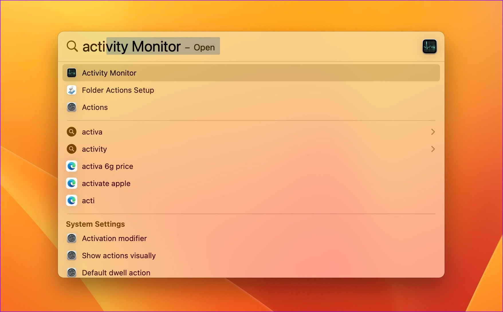 Open activity monitor on mac