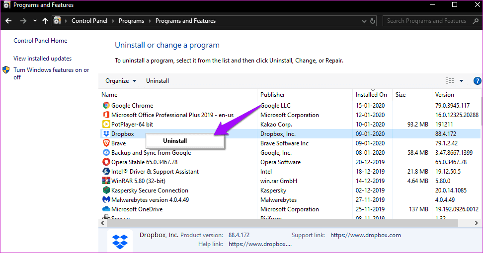 Fix Dropbox Not Connecting or Syncing on Windows 10 Error 13
