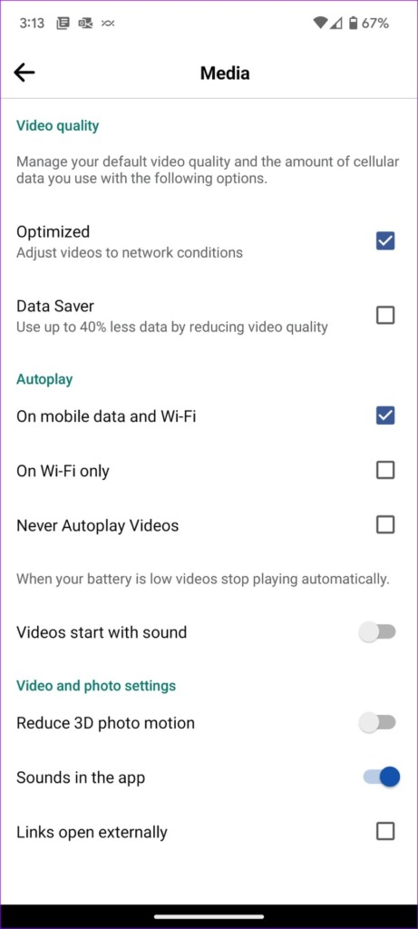 Un-Check data saver mode
