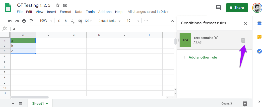 Fix Green Cell or Green Line Error in Google Sheets 4