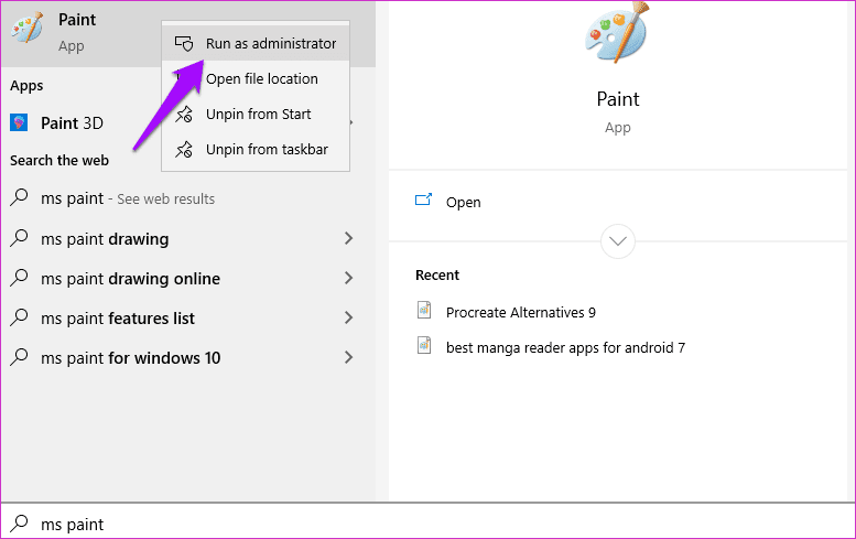 Fix Ms Paint Not Working On Windows 10 Error 1