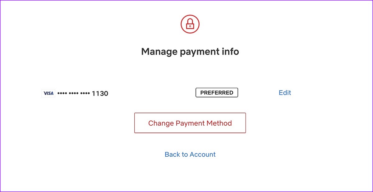change payment method on netflix