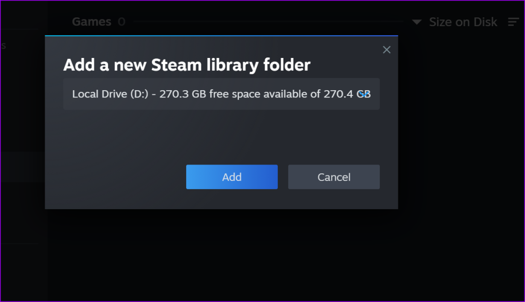 FIX: Failed to add new Steam library folder