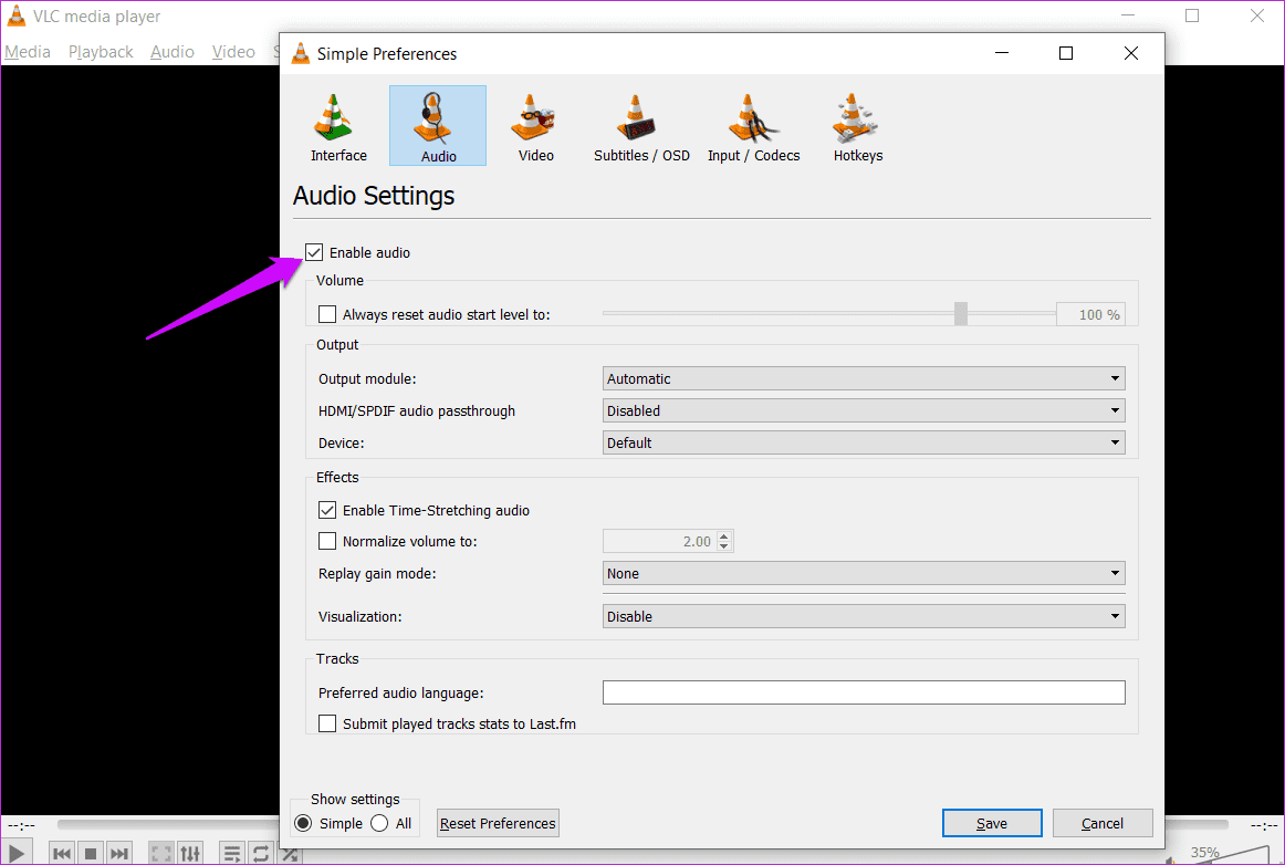 Fix VLC Audio Not Working Error 2