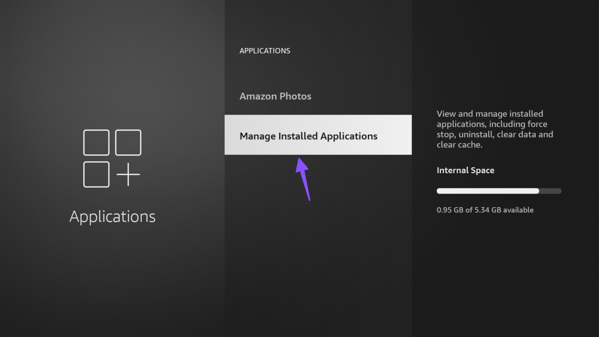 manage installed apps on Fire TV Stick