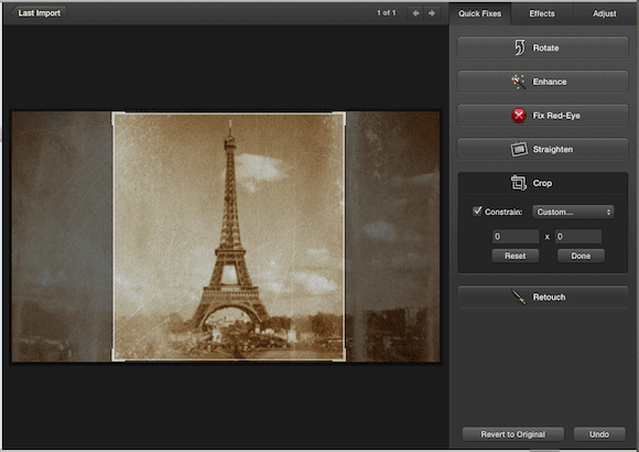 Fix Vintage Photo Cropping
