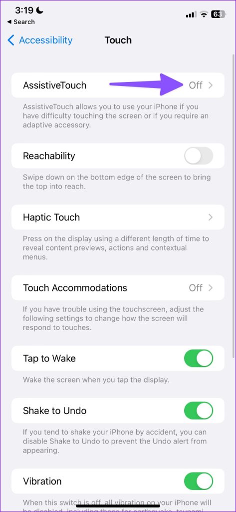 enable assistive touch on iPone