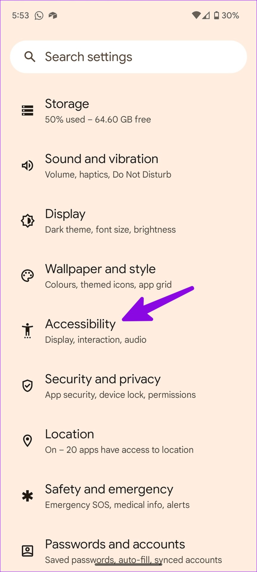accessibility on Android