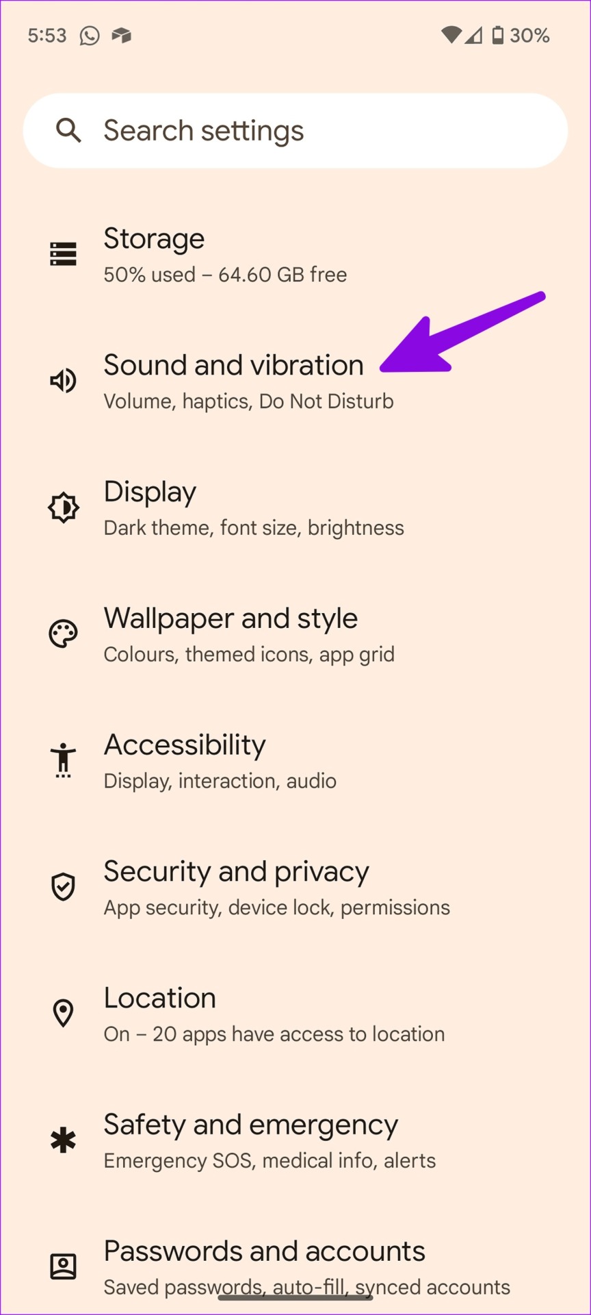 sound and vibration on Android