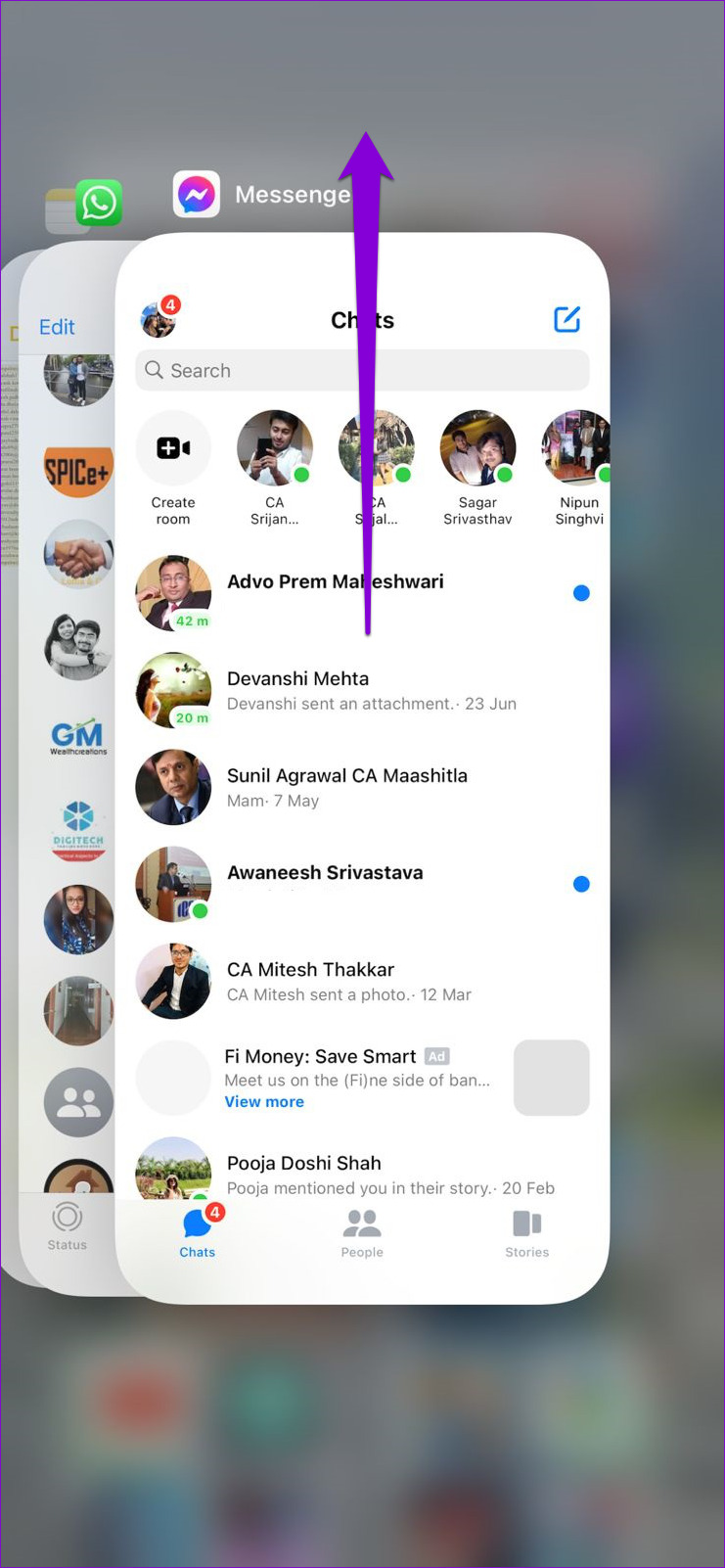 Force Close Messenger on iPhone