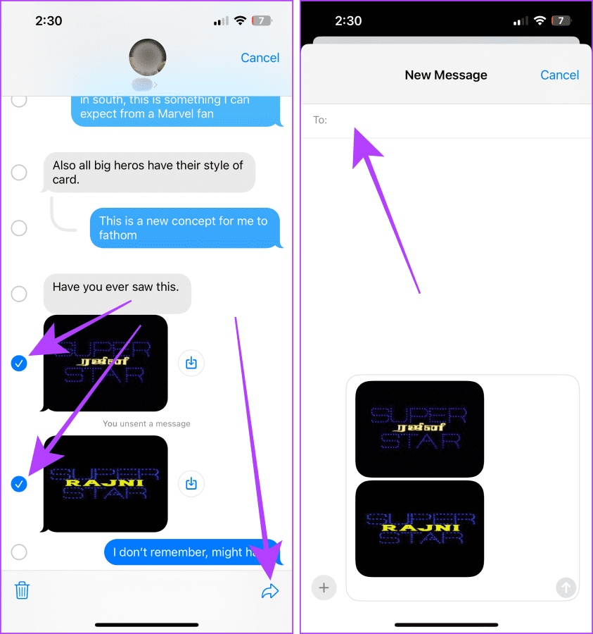 Forward an iMessage to Yourself on iPhone
