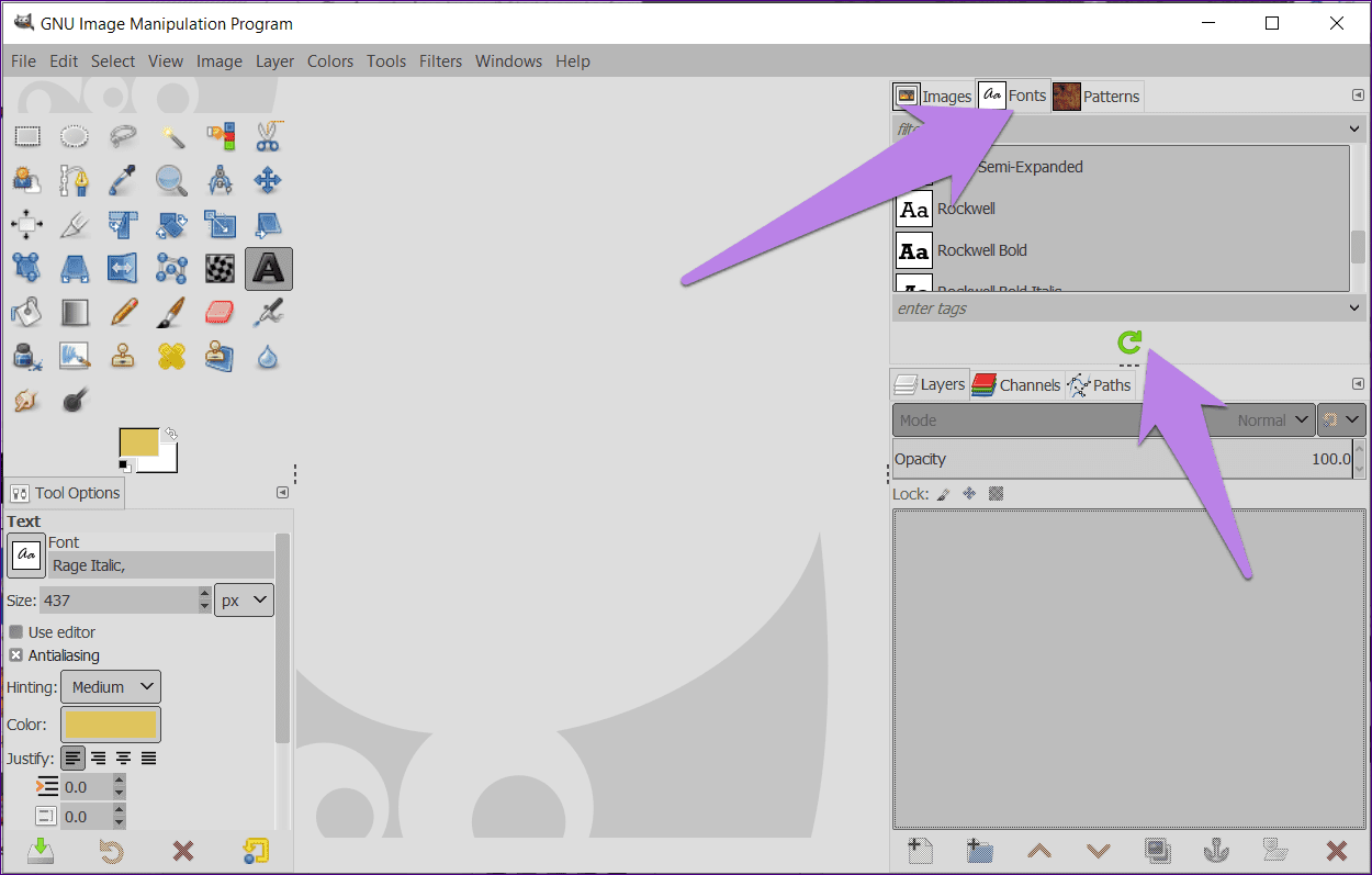 GIMP not showing new fonts 2