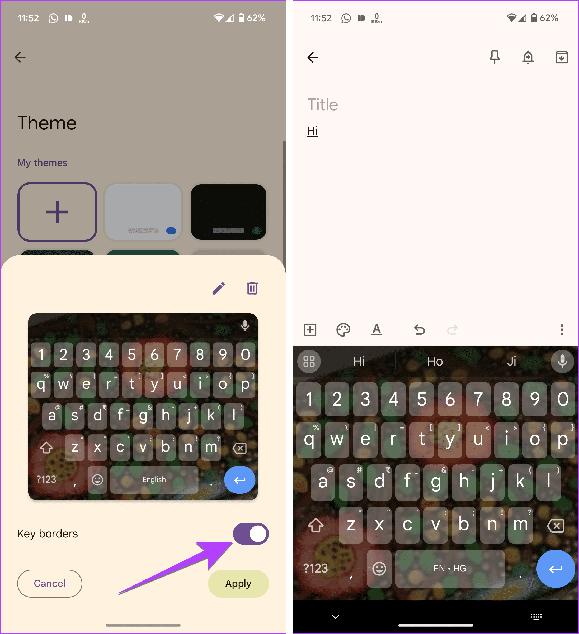 Gboard Keyboard use picture in background