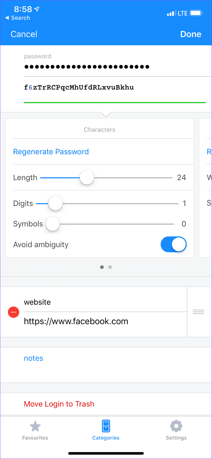 Generate Password In 1 Password