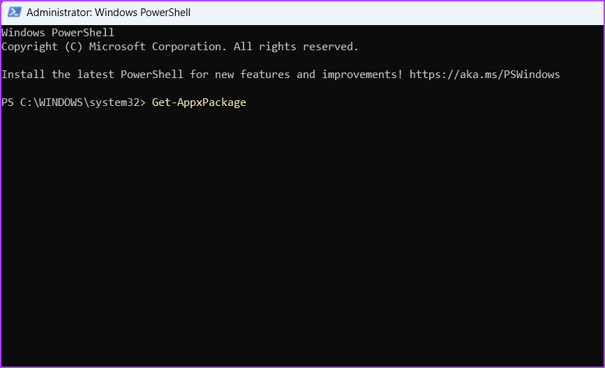 Get-AppxPackage command in PowerShell