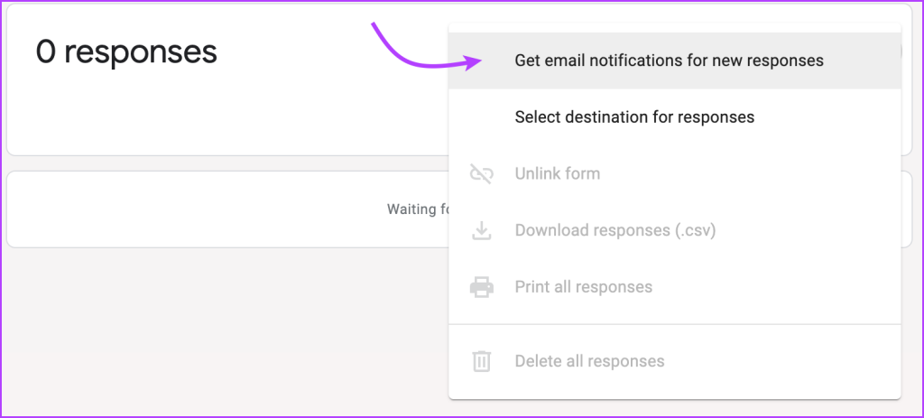 Click to get email notifications for new responses