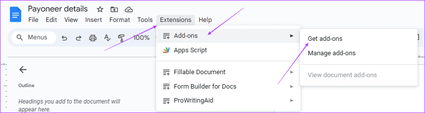 Get add ons for docs - 10