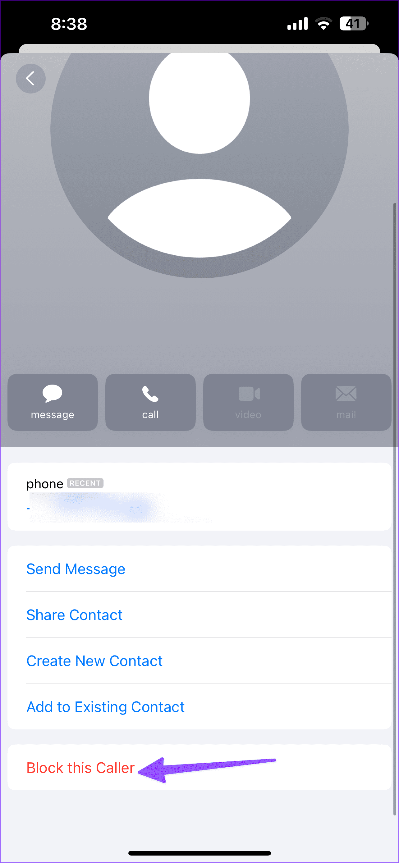 Getting Messages From a Blocked Number 6