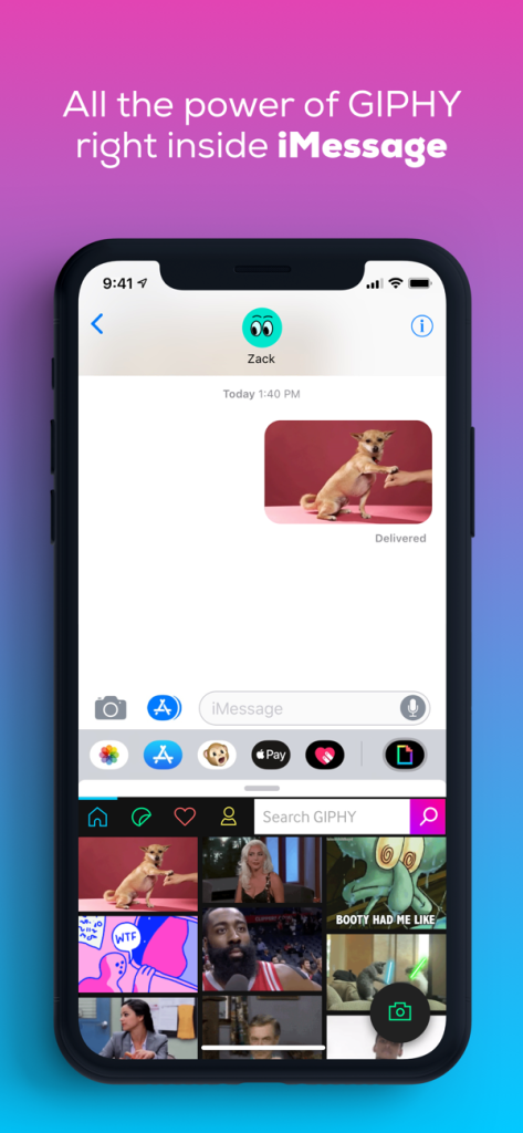 Giphy iMessage app 