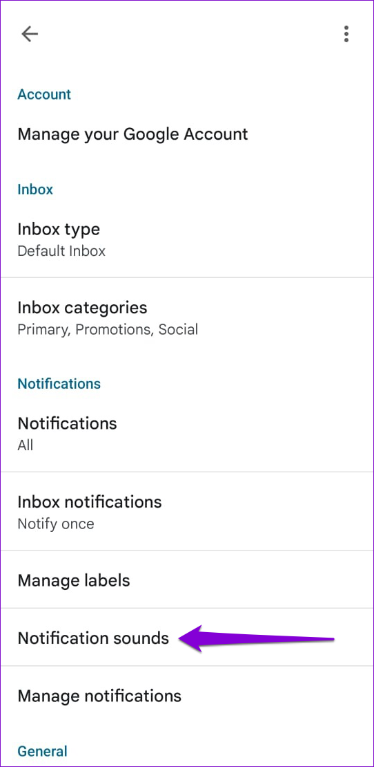 La aplicación Gmail en Android suena notificaciones
