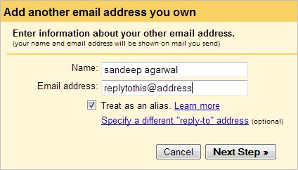 Gmail Set Reply Address Primary